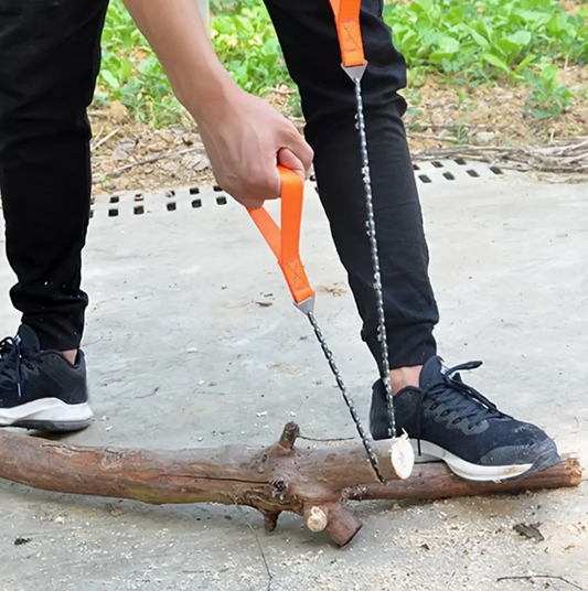 Compact Pocket Chainsaw – Hand-Operated Survival Saw