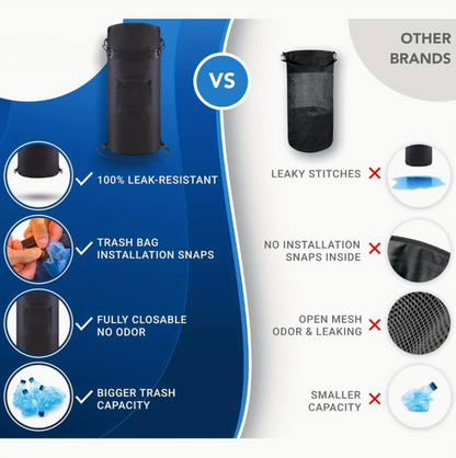 Portable Odor-Resistant Boat Trash Can