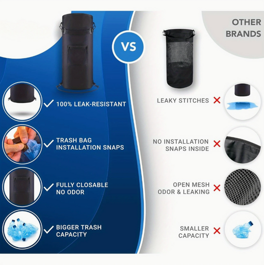 Portable Odor-Resistant Boat Trash Can