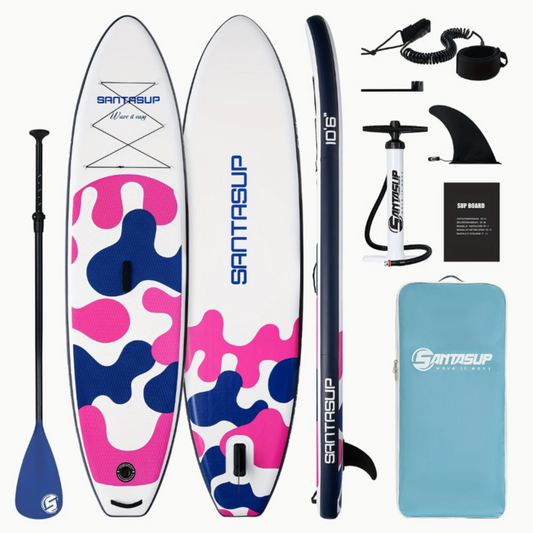 10' Inflatable Paddle Board – Purple Camouflage Edition
