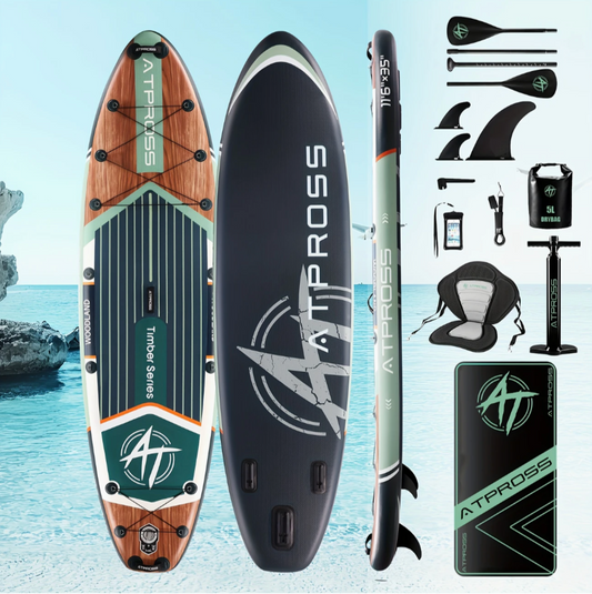 11'6" Extra-Wide Inflatable Paddle Board – 450 lb Capacity