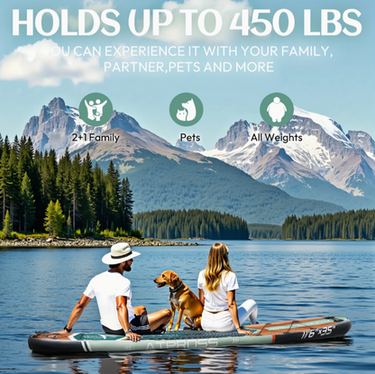 11'6" Extra-Wide Inflatable Paddle Board – 450 lb Capacity