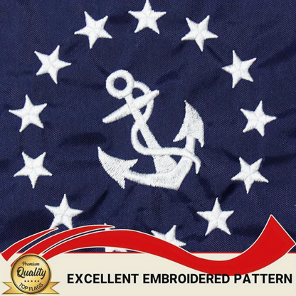 12" x 18" Embroidered American Boat Flag