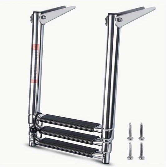 3-Step Telescoping Stainless Steel Boat Ladder