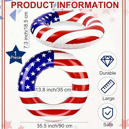Inflatable USA Flag Pool Float Tube