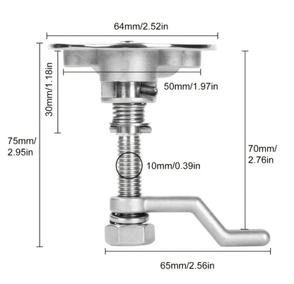 316 Stainless Steel Flush Cam Latch