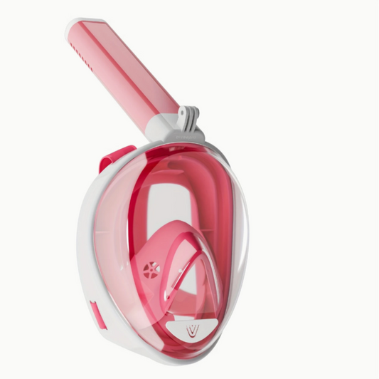 Full Face Snorkel Mask – 180° Panoramic View with Anti-Fog, Anti-Leak Design &amp; Camera Mount