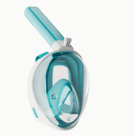 Full Face Snorkel Mask – 180° Panoramic View with Anti-Fog, Anti-Leak Design &amp; Camera Mount
