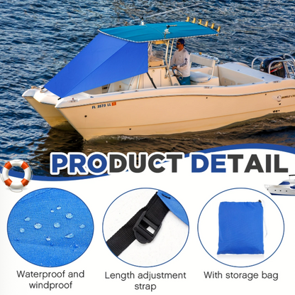 9' x 10' T-Top Canopy Extension – Waterproof UV Sun Shade for Boats