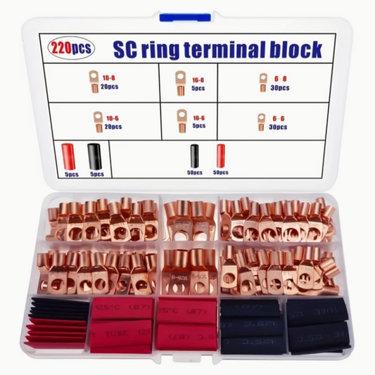 220-Piece Ring Terminal Assortment Kit
