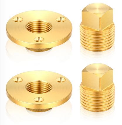 4 Pieces Boat Drain Plug Kit 1/2 Inch NPT Garboard Drain Marine Boat Plug for Transom Scuttle