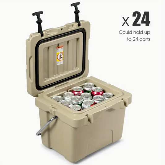 16 Quart Cooler Portable Ice Chest 24 Cans Ice Box Leak-Proof