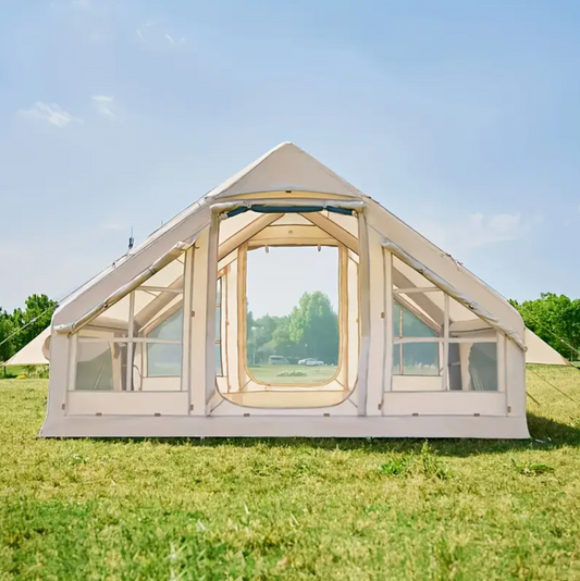 Inflatable Tent with Pump, Glamping Tents for 4-Person to 6-Person, Easy Setup 4 Season Waterproof Outdoor Tent