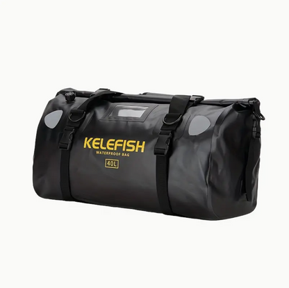 KELEFISH PVC Duffel Bag - High Quality Roll-Top Saddle Bag with Adjustable Straps, Multiple Compartments & Pockets