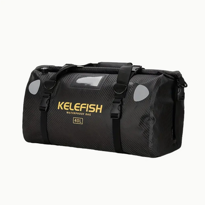 KELEFISH PVC Duffel Bag - High Quality Roll-Top Saddle Bag with Adjustable Straps, Multiple Compartments & Pockets