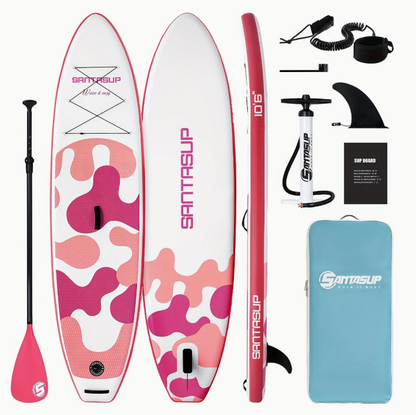 10' Inflatable Paddle Board – Pink Camouflage Edition