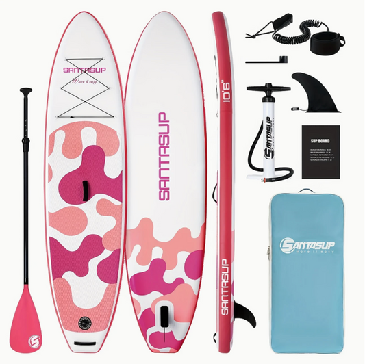 10' Inflatable Paddle Board – Pink Camouflage Edition