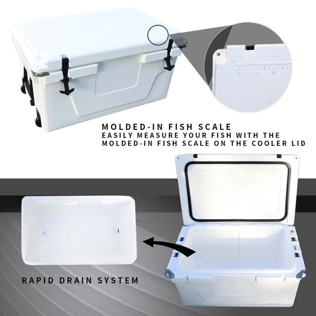 Heavy-Duty Cooler, 65 Quart, 5-Day Ice Retention, White