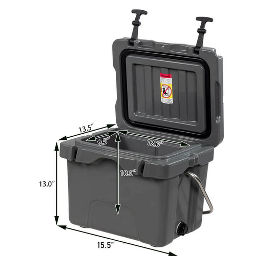 16 Quart Cooler Portable Ice Chest 24 Cans Ice Box Leak-Proof
