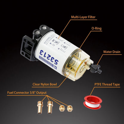 Fuel Filter Water Separator – S3213 Replacement for Mercury Outboards