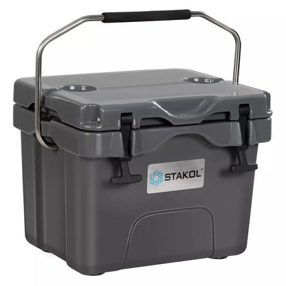 16 Quart Cooler Portable Ice Chest 24 Cans Ice Box Leak-Proof
