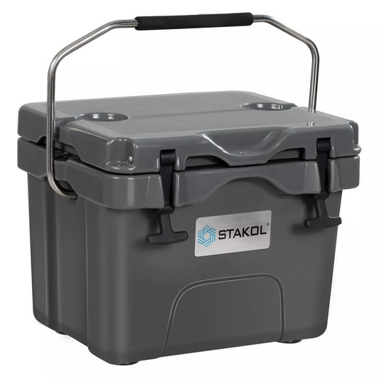 16 Quart Cooler Portable Ice Chest 24 Cans Ice Box Leak-Proof